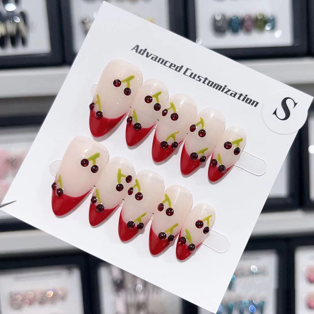 Cherry Blossom Themed Press-On Nail Set