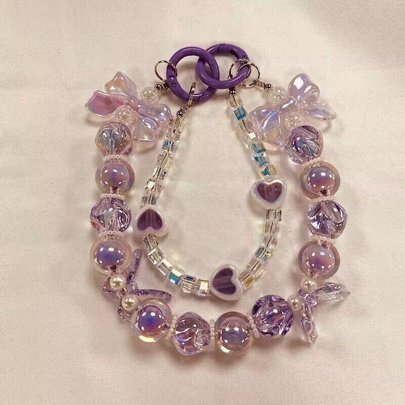 Detailed Beaded Charm Keychain Kalsten