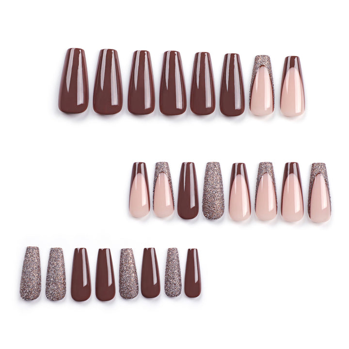 Artful stiletto nails with glitter embellishments Kalsten