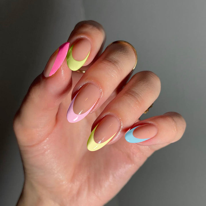 Artificial nail set in modern gradient design Kalsten