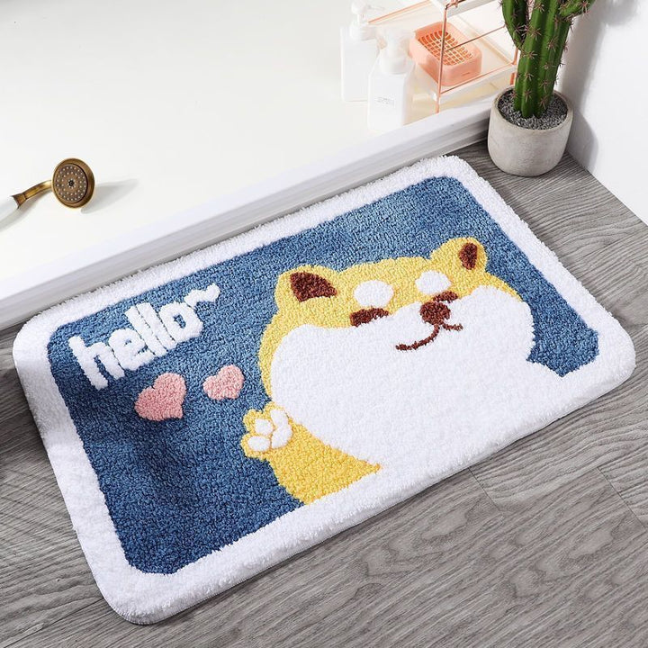Plush Bathroom Quote Mat