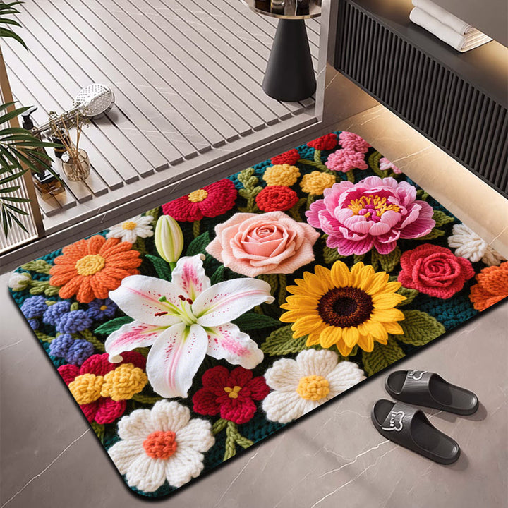 Floral Design Entrance Mat