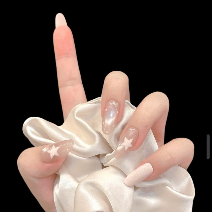 Decorative Press-On Nail Art Set with Star Accents Kalsten