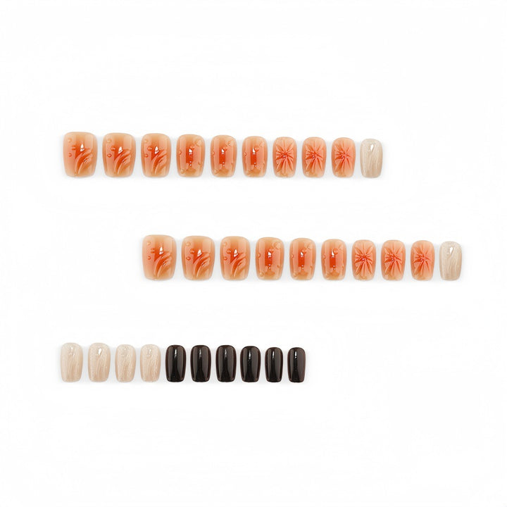 Artificial Nail Set with Beautiful 3D Flower Design Kalsten