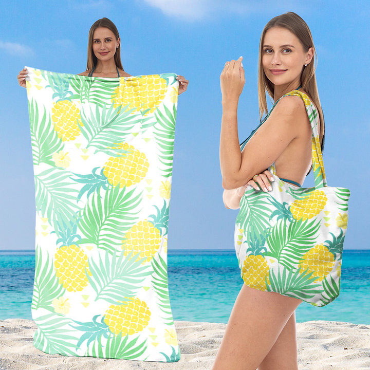 Beach towel with elegant floral patterns Kalsten
