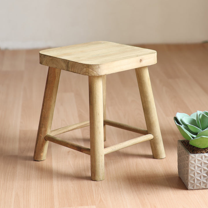 Handcrafted wooden stool Kalsten