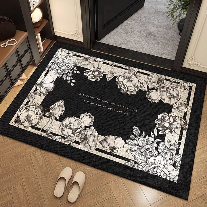 Elegant Floral Entrance Mat