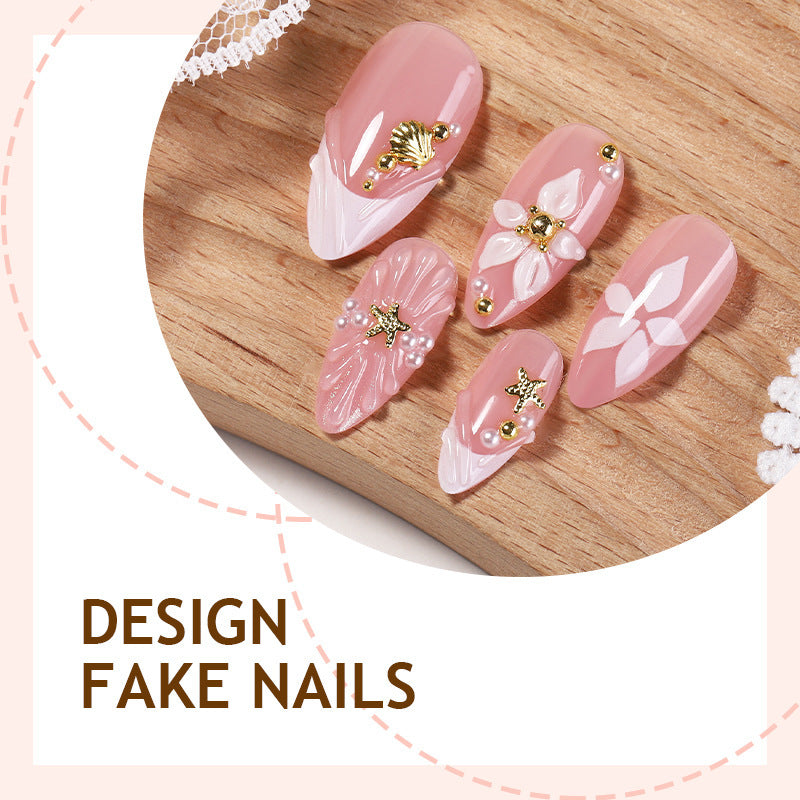 Creative Nail Art Set with Floral and Elegant Accents Kalsten