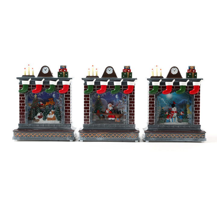 LED Illuminated Christmas Fireplace Decoration Kalsten