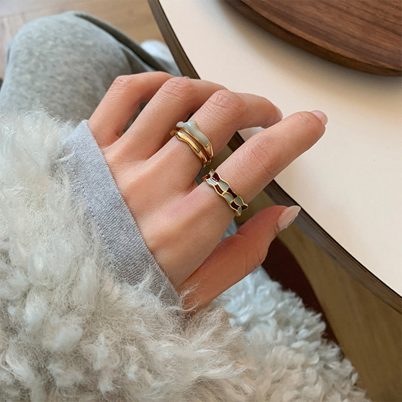 Chic Floral Adjustable Ring Set Kalsten