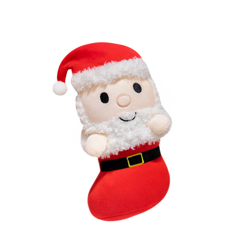 Plush Christmas Tree Decorative Cuddle Pillow with Embroidered Face and Tiered Soft Layers Kalsten