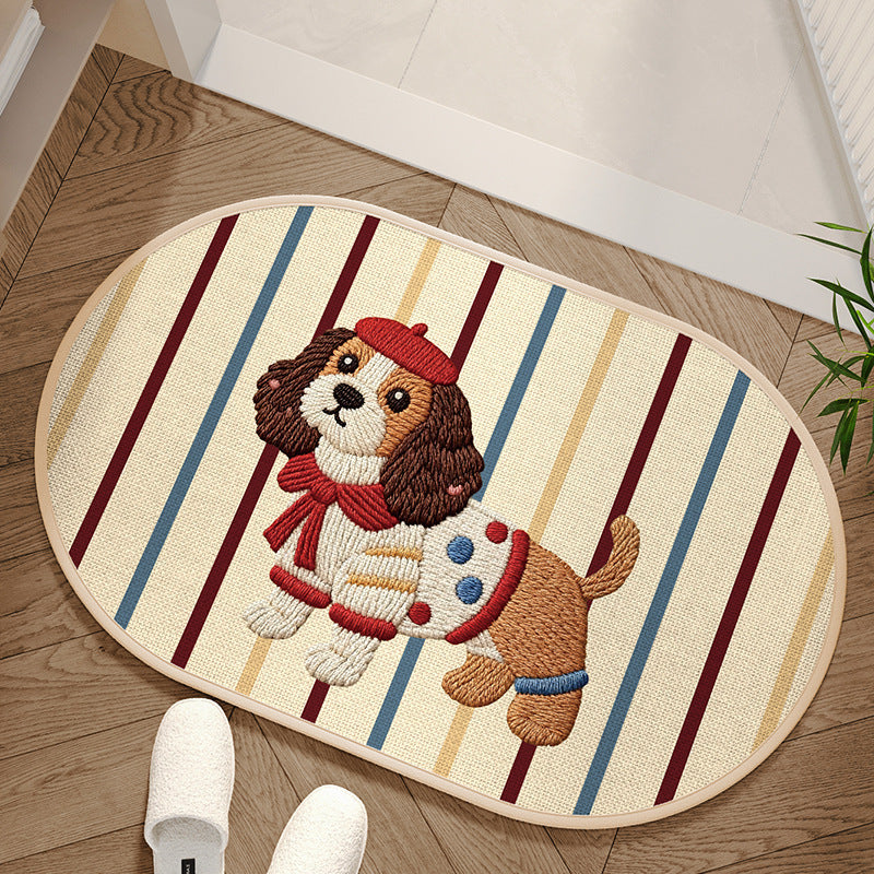 Cartoon Dog-Shaped Bath Mat