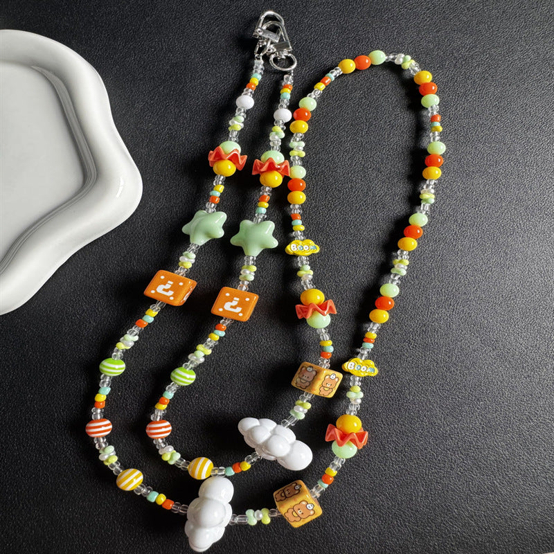 Playful Themed Beaded Eyewear Necklace Kalsten
