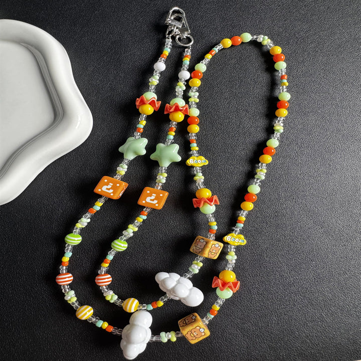 Playful Themed Beaded Eyewear Necklace Kalsten