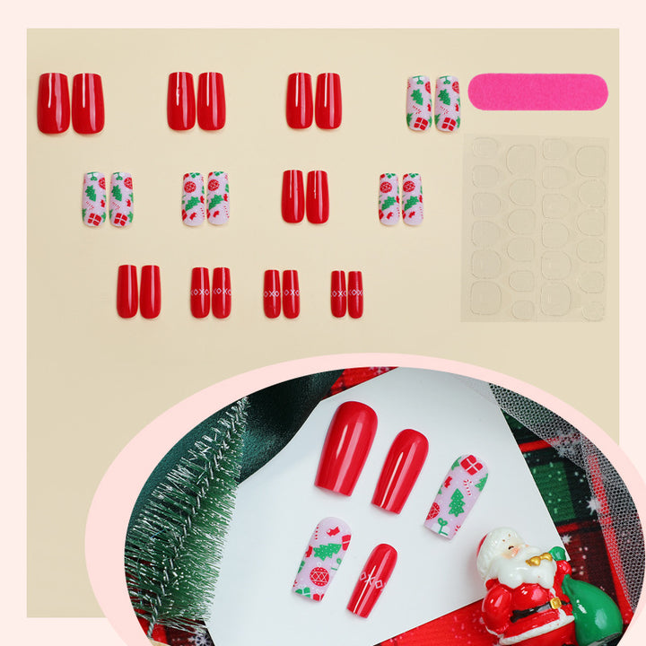 Holiday-Themed Press-On Nail Set Kalsten