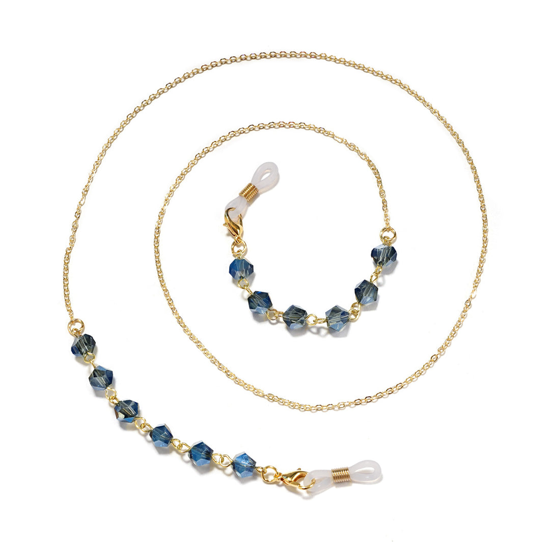 Elegant Crystal-Studded Eyewear Chain Kalsten