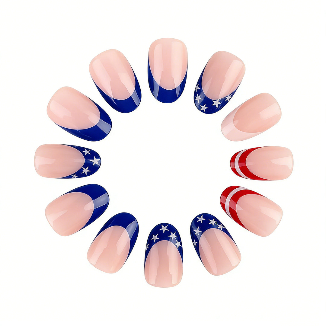 Artistic American Flag Nail Art Kalsten