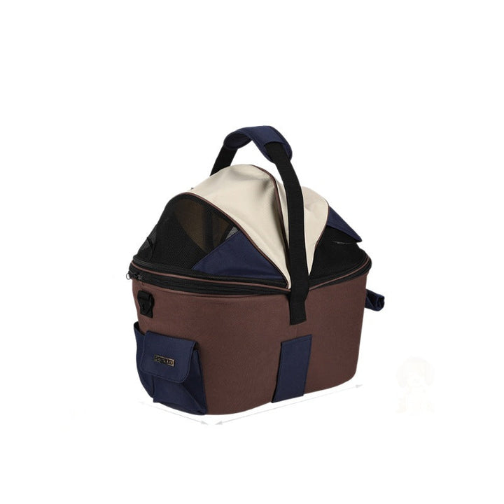 collapsible breathable soft pet carrier bag with mesh canopy and exterior pockets Kalsten