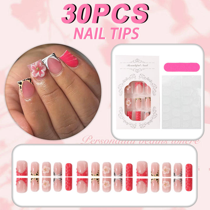 Floral Design Press-On Nail Tips Set Kalsten