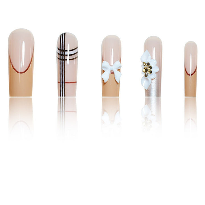 Artistic Designer Long Press-On Nails Kalsten