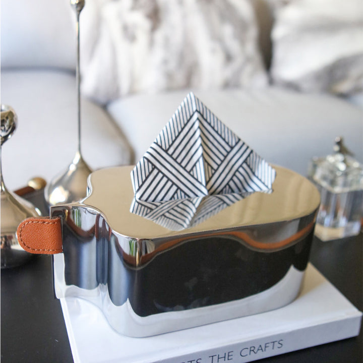Contemporary Metal Tissue Box Holder
