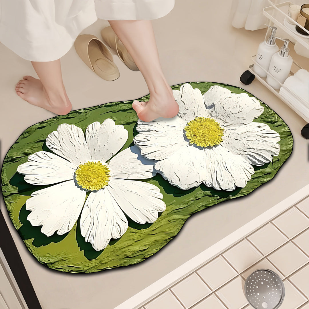 Luxurious Floral Design Bath Mat Kalsten