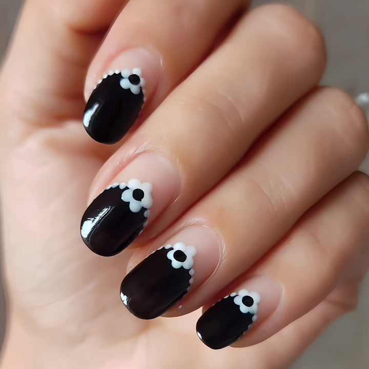 Artistic Floral Tip Press-On Nails Kalsten