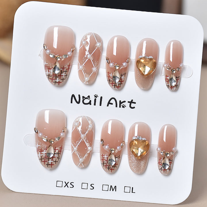 Artistic Decorative Press-On Nail Set Kalsten