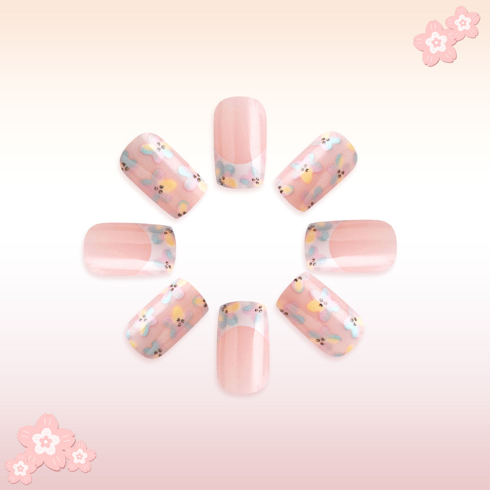 Floral Design Press-On Nails Kalsten