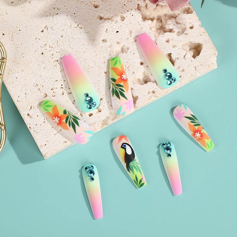 Artificial nail tips in tropical design Kalsten