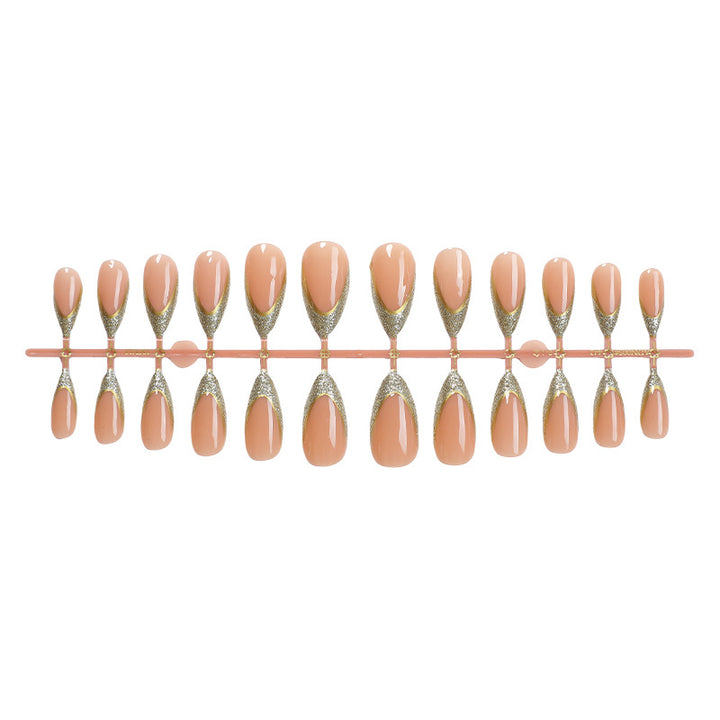 Elegant Stiletto Press-On Nail Set with Glittering Design Kalsten