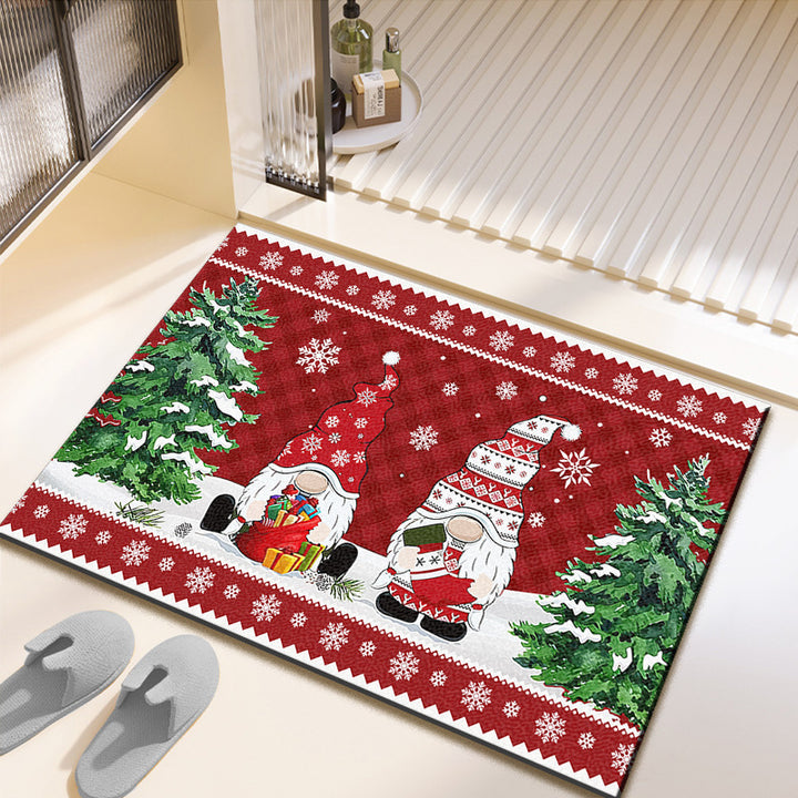Festive Christmas-Themed Bath Mat Kalsten