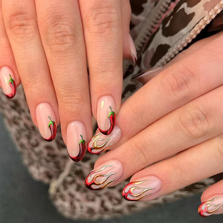 Artificial Nails in Creative Paprika Design Kalsten