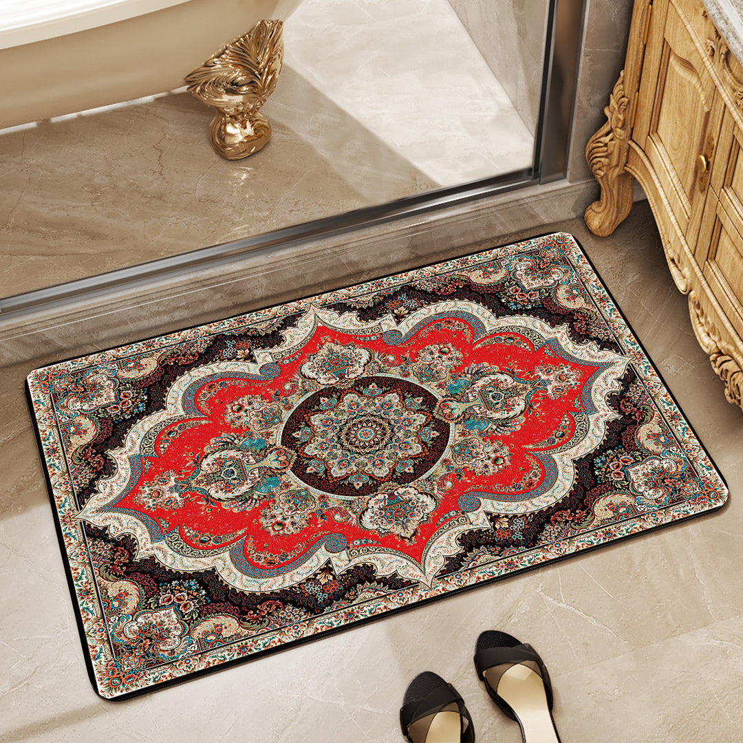 Luxurious Floral Pattern Bath Mat Kalsten