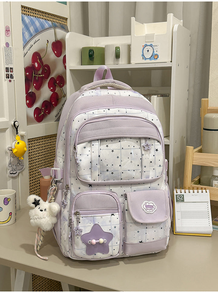 Playful Star Patterned School Backpack Kalsten