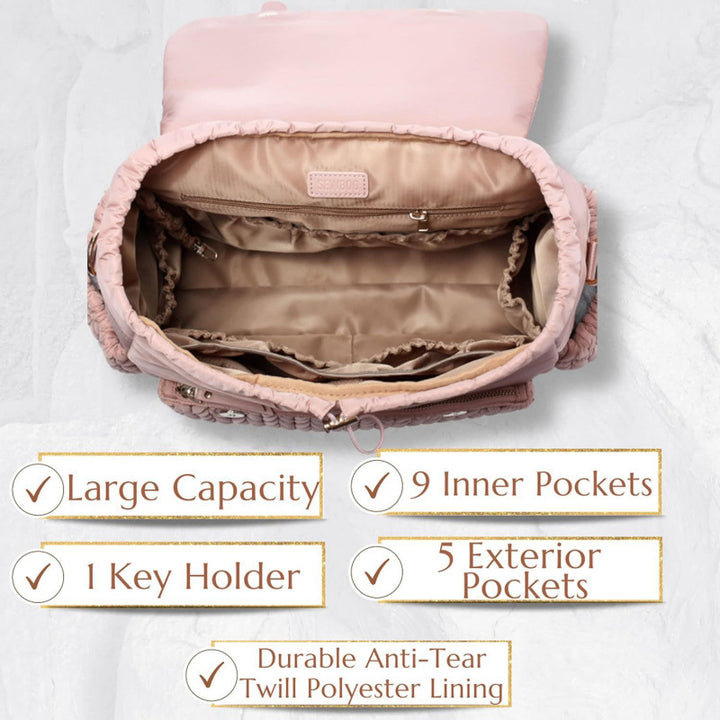 Padded backpack with braided design Kalsten