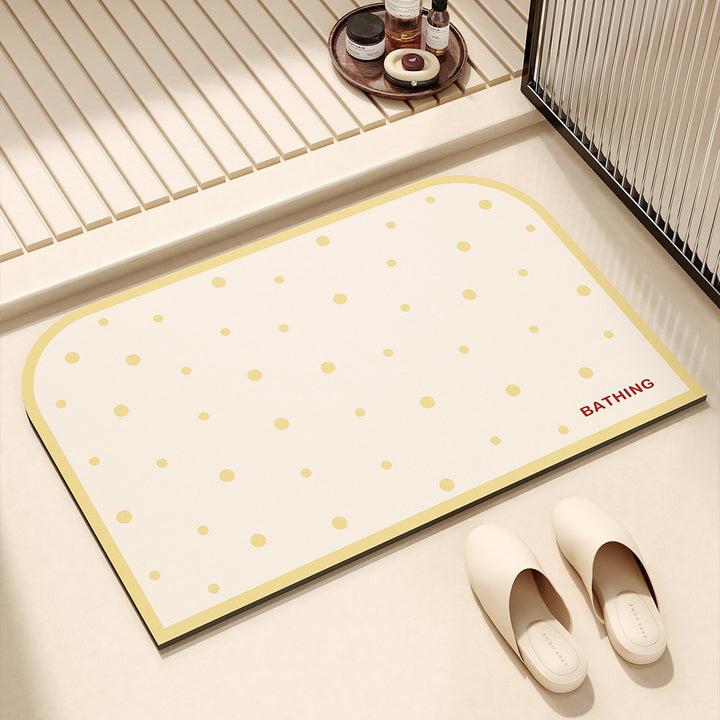 Playful dog-themed bath mat