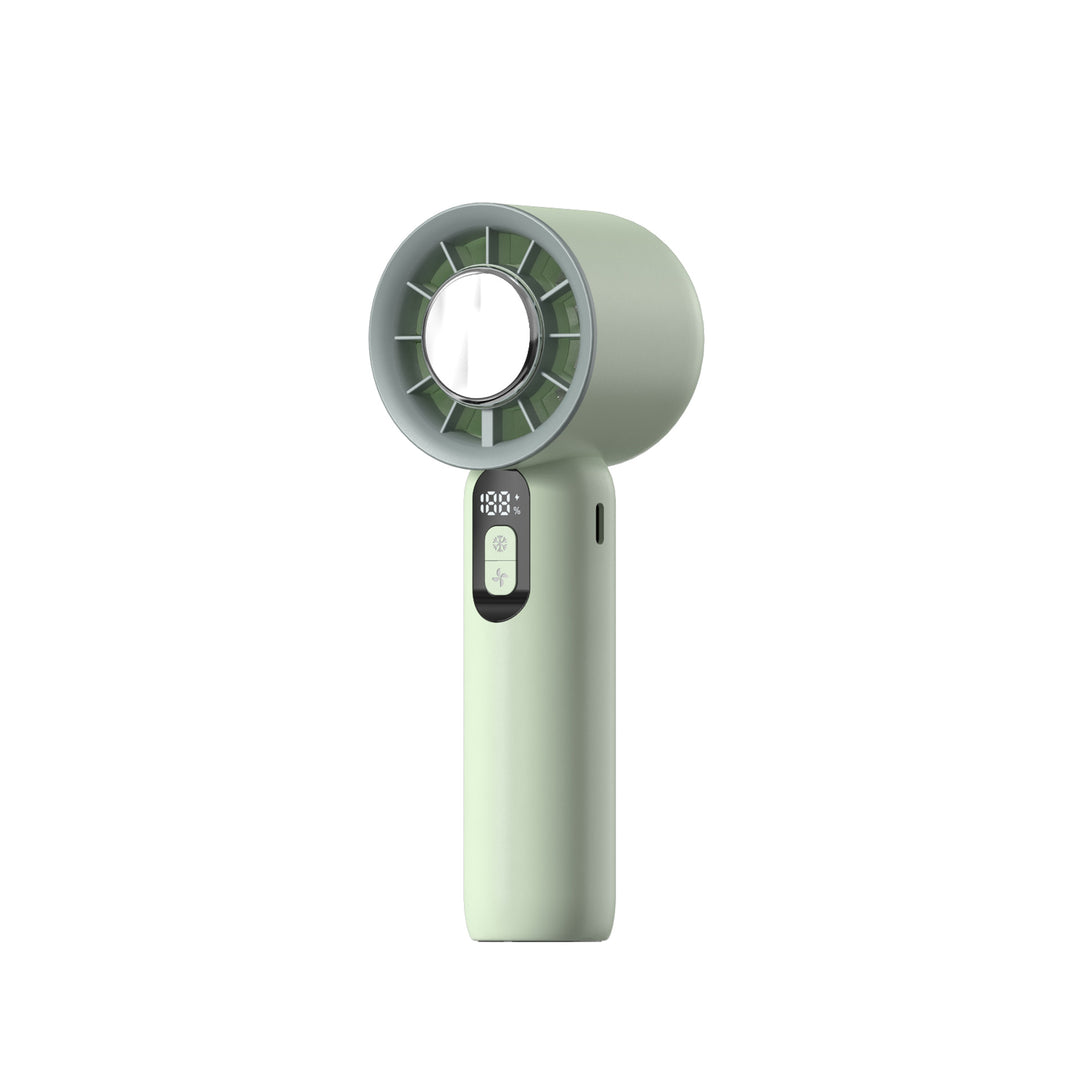 Ladies portable hand fan with LCD temperature display and adjustable airflow Kalsten