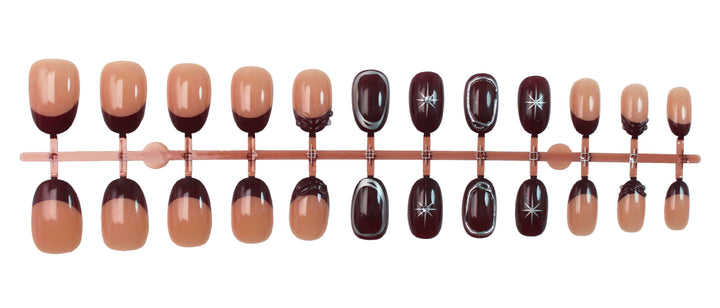 Acrylic nail set with elegant gradient and delicate embellishments Kalsten