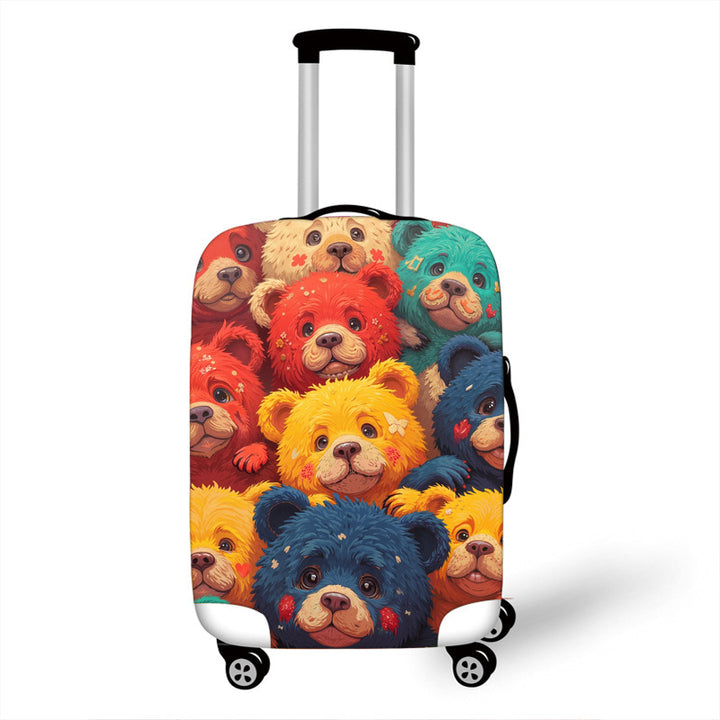 Unisex hard shell suitcase with colorful cat design Kalsten