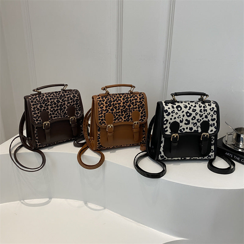 Chic Leopard Print Satchel Crossbody Bag Kalsten