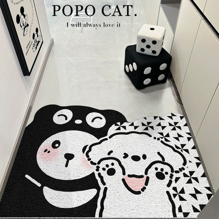 Artistic Floral Patterned Entrance Mat
