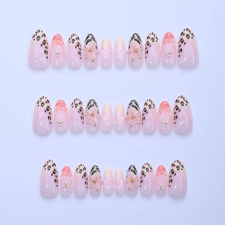 Elegant Artistic Floral Press-On Nails Kalsten