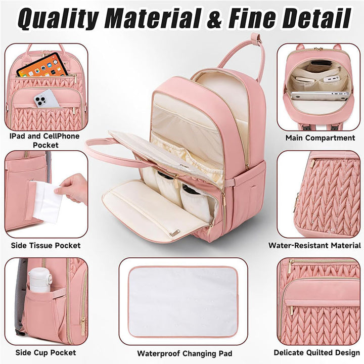 Elegant and Spacious Backpack with Textured Design Kalsten