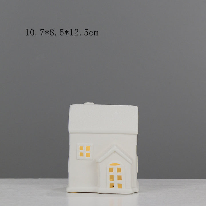 Ceramic House-Shaped Decorative Lantern Kalsten