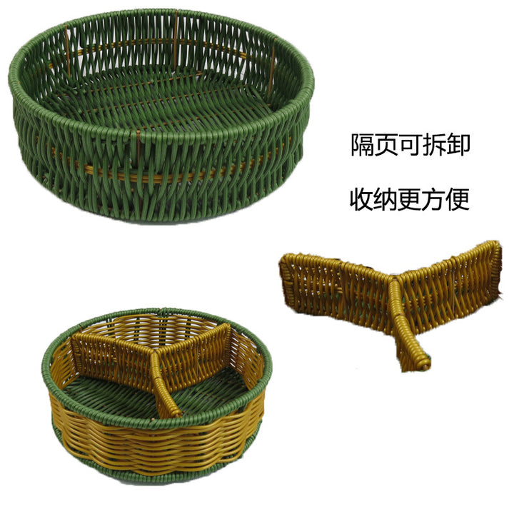 Ladies Oval Organizer Basket with Separate Compartments Kalsten