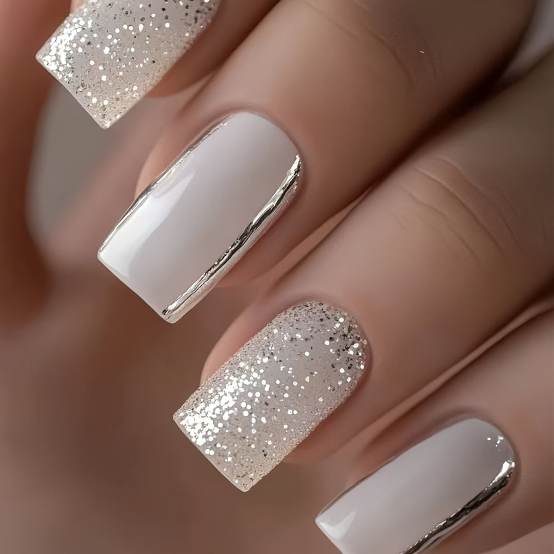 Sparkling Glitter Ombre Nail Design