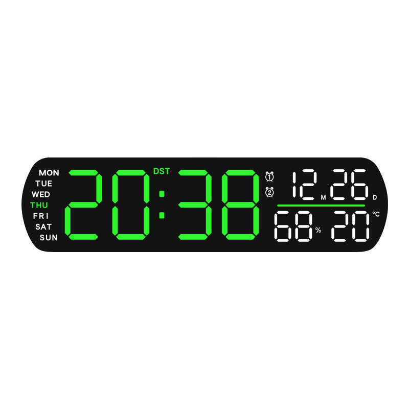 Digital wall clock with temperature and hygrometer display Kalsten