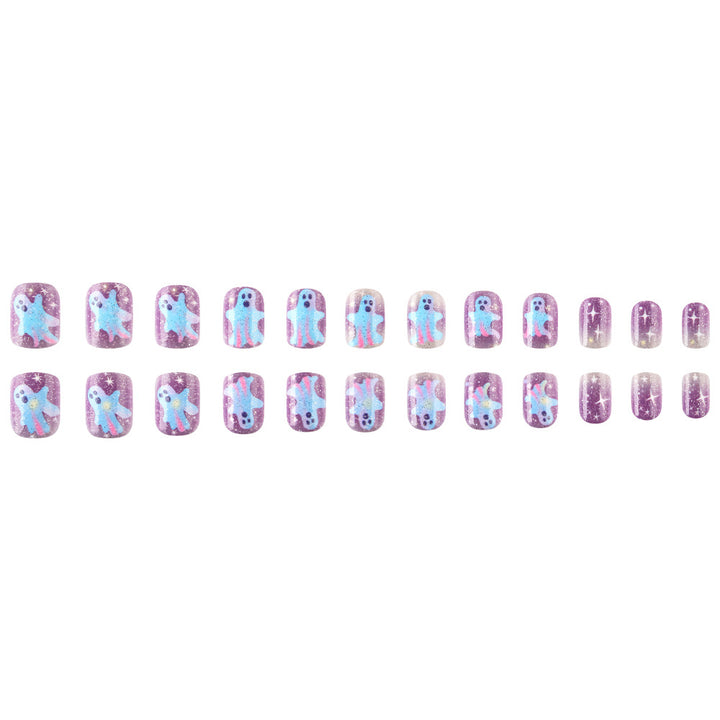 Artistic Ghost-Themed Press-On Nails Kalsten