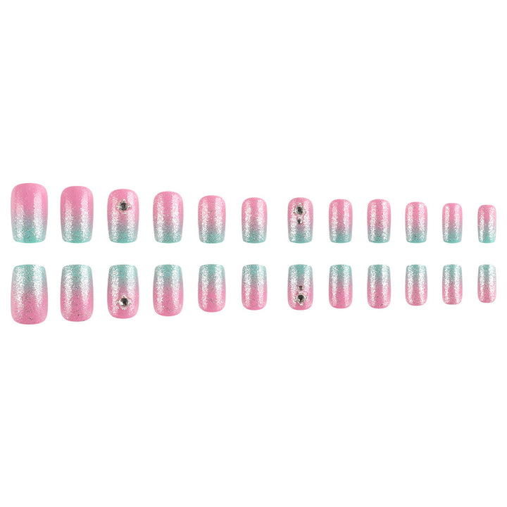Ombre Glitter Press-On Nail Set Kalsten
